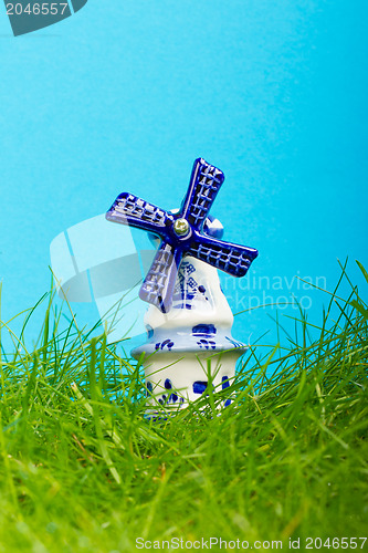 Image of Dutch mini porcelain windmill