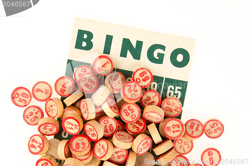 Image of Wooden numbers used for bingo