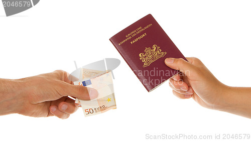 Image of Man paying for passport