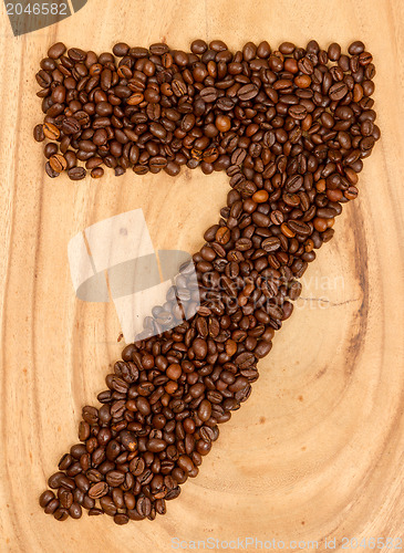 Image of Number from coffee beans