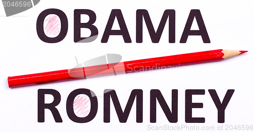 Image of Red pencil for voting the next president