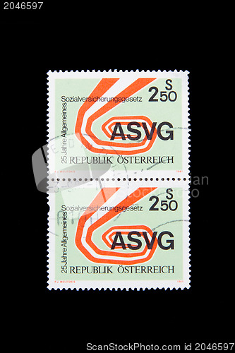 Image of AUSTIA - CIRCA 1990: Stamps printed by Österreich, shows the go