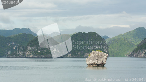 Image of Limestone rocks in Halong Bay, Vietnam