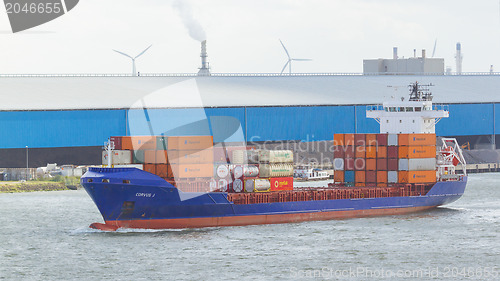 Image of Containers on a containership 