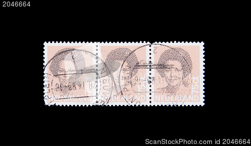 Image of HOLLAND - CIRCA 1990: Stamps printed by Holland, shows the head 