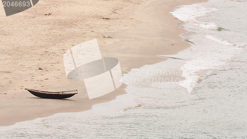 Image of Abandoned wooden boat