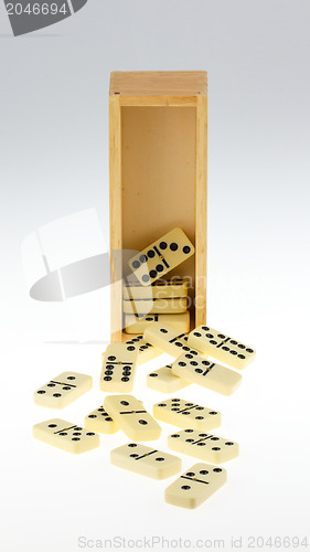 Image of Domino in wooden box