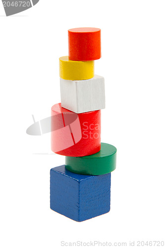 Image of Wooden blocks in the different shapes