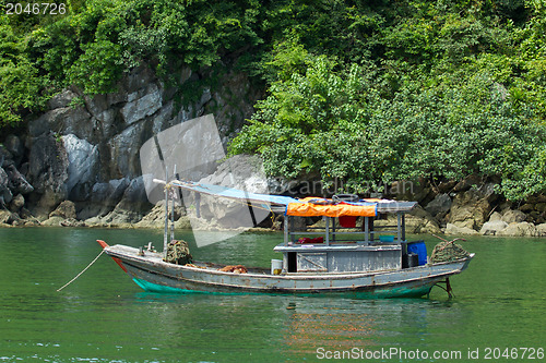 Image of Fishing boat in the Ha Long Bay