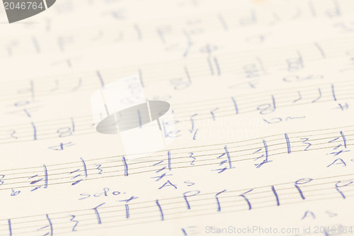 Image of Very old handwritten sheet music
