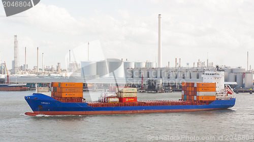 Image of Containers on a containership 