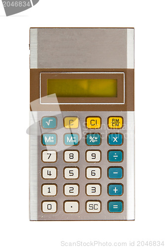 Image of Old calculator, isolated on white 