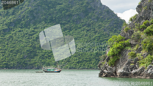 Image of Fishing boat in the Ha Long Bay