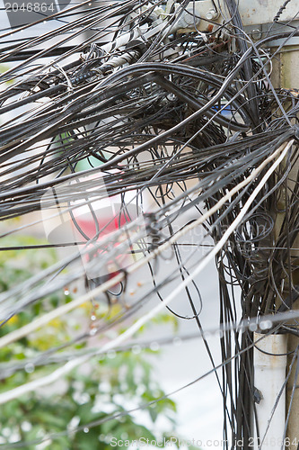 Image of A tangle of cables and wires