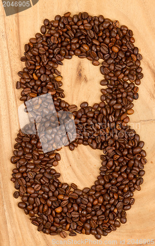 Image of Number from coffee beans