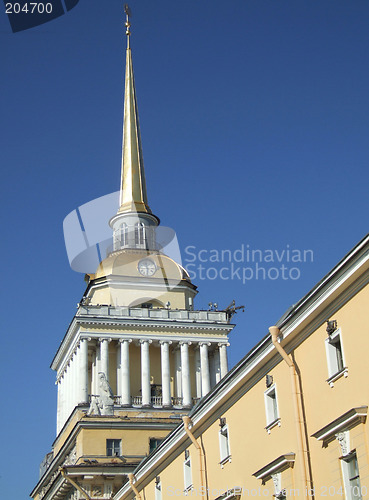 Image of Clock tower with golden roof