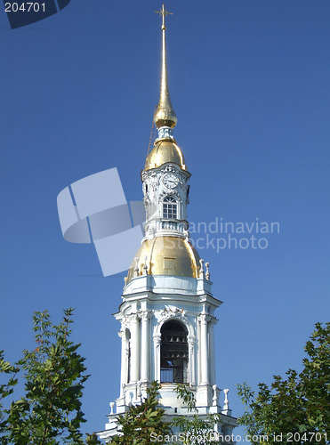 Image of Historic clock tower landmark in Russia