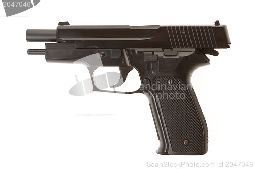 Image of Empty semi-automatic gun isolated