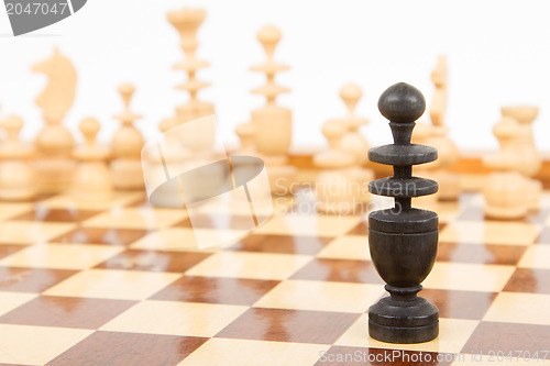 Image of Black chess bishop isolated