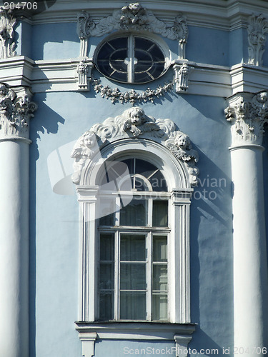 Image of Decorative window with sculptures