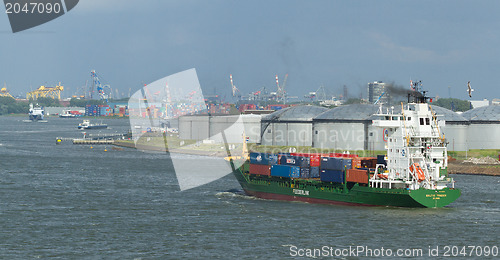 Image of Containership with containers