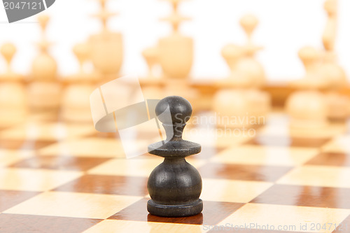 Image of Black chess pawn isolated