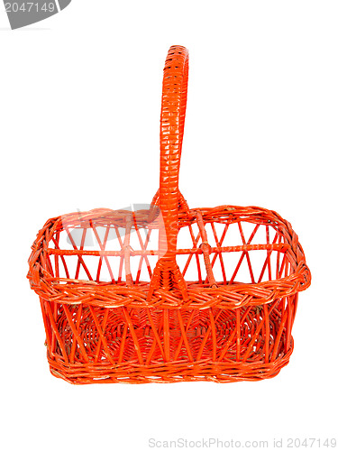 Image of Red basket for bottles