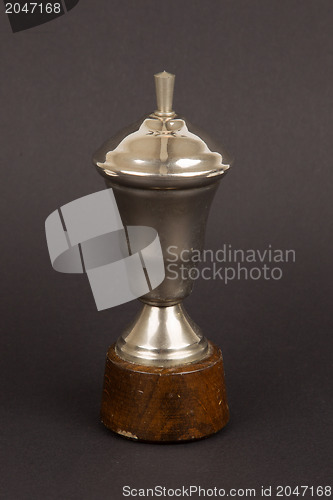 Image of Very old trophy cup isolated