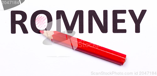 Image of Red pencil for voting the next president