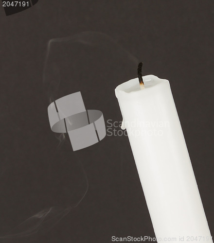 Image of Extinguished candle with smoke