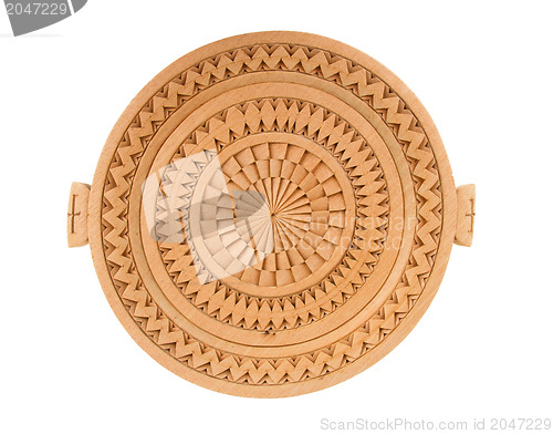 Image of Wooden plate, carving from Suriname