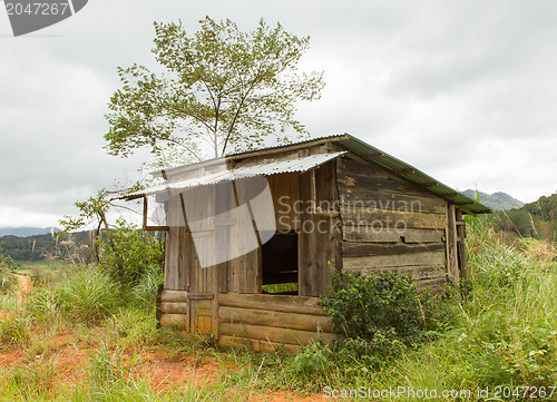 Image of Old abandoned wooden cabin