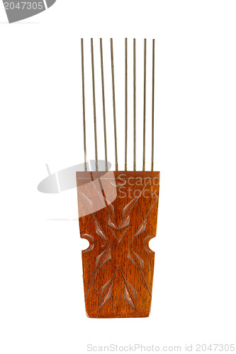 Image of Old wooden comb isolated