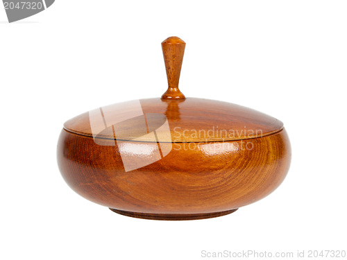 Image of Wooden (dark wood) bowl