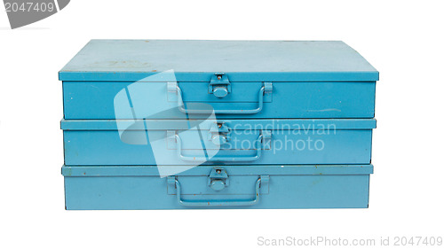Image of Old metal box isolated