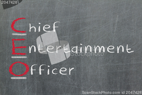 Image of Acronym of CEO - Chief Entertainment Officer