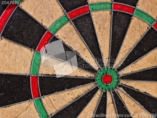 Image of Close-up of a very old dartboard