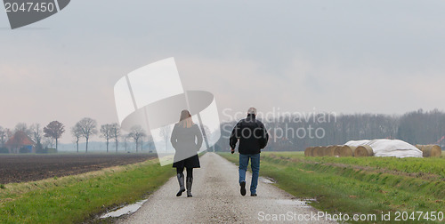 Image of Man and woman walking