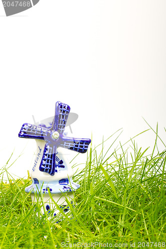 Image of Dutch mini porcelain windmill