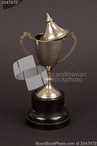 Image of Very old trophy cup isolated