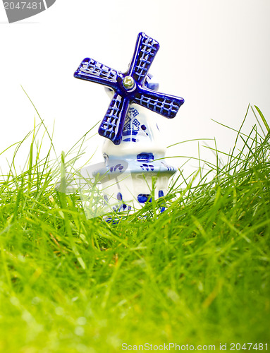 Image of Dutch mini porcelain windmill