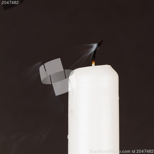 Image of White candle isolated