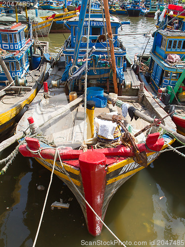 Image of Fishing boats in a harbour