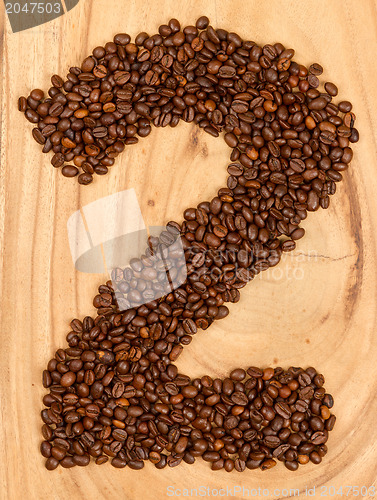 Image of Number from coffee beans