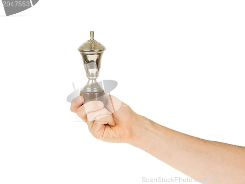 Image of Very old trophy cup isolated