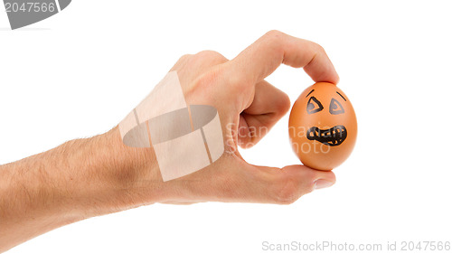 Image of Scared egg, waiting to be grabbed by a hand