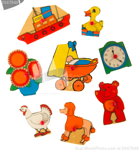 Image of Piece of an antique wooden puzzle for children