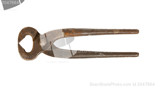 Image of Old iron nippers isolated