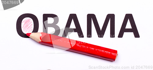 Image of Red pencil for voting the next president