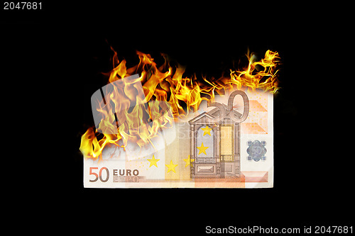 Image of Burning money